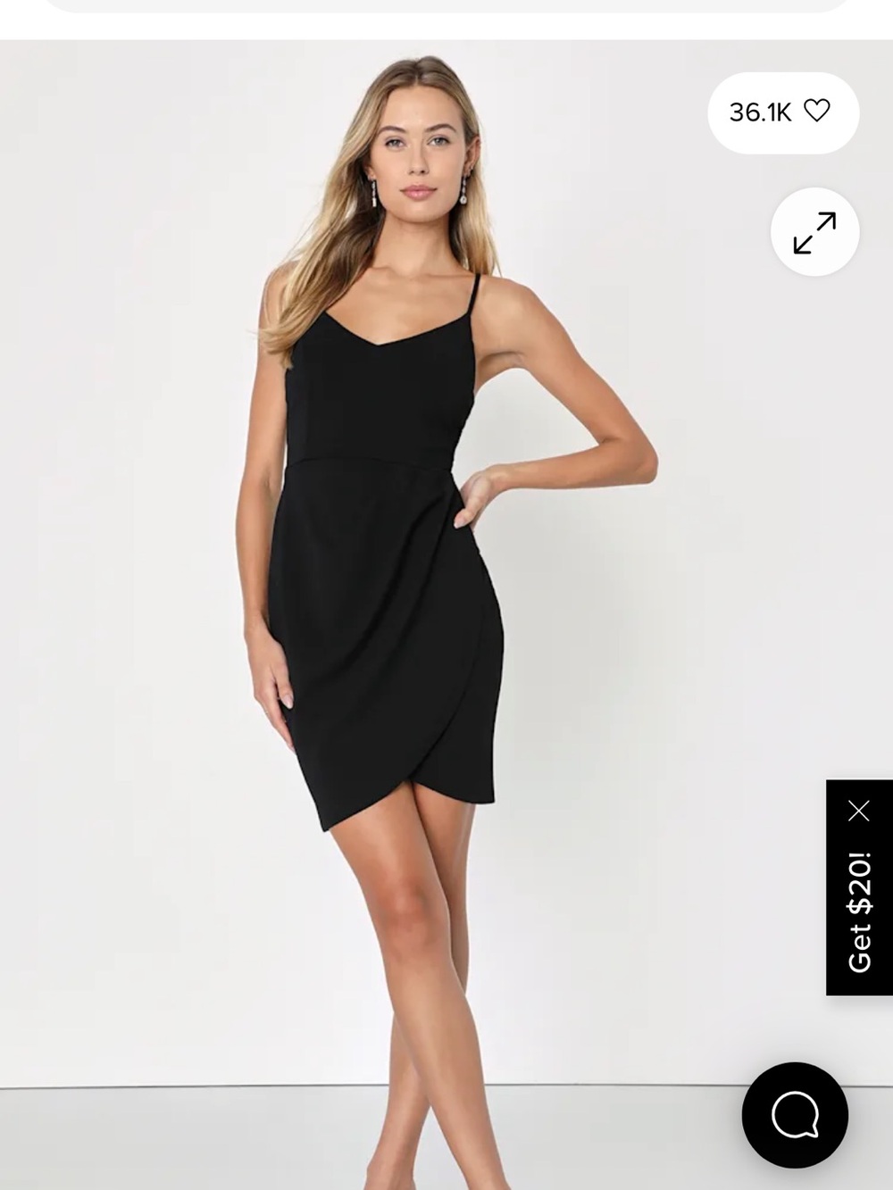 Lulus Black Mini Dress XL